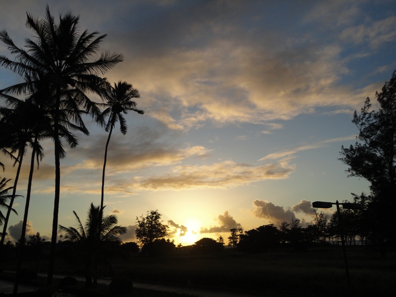 Sonnenaufgang vom Balkon aus