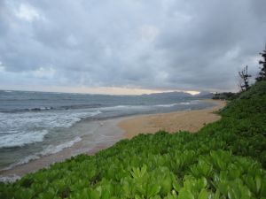 Am Strand bei unserer Wohnanlage