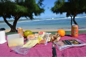 Ausnahmesweise mal wieder Frühstück am Strand