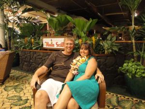 Vor dem Abschiedsdinner im Hula Grill